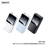 REMAX Cynlle Series PD 20W+QC 22.5W Power Bank with 2 Fast Charging Cables 20000mAh RPP- 680 - Image 3